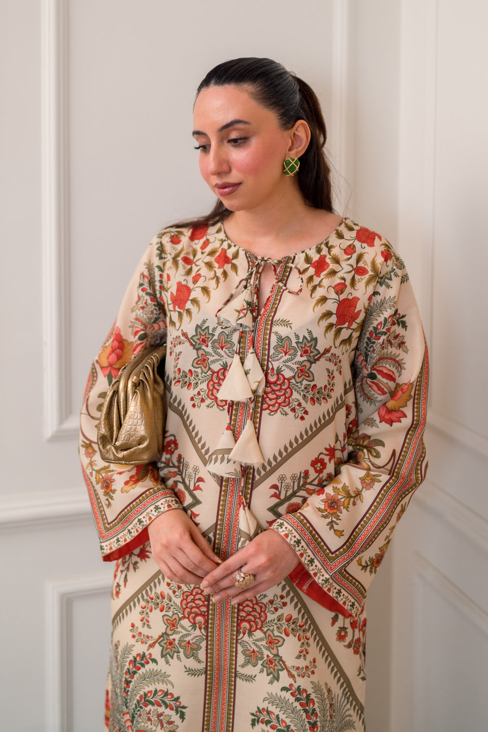 Peachful Time Natural Crepe Kurta & Pant Set
