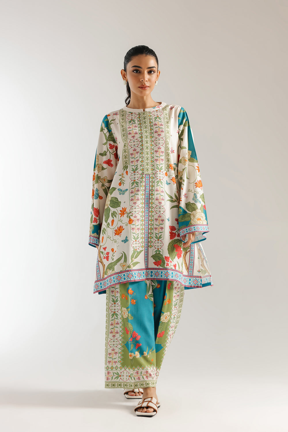 Floral Cherish Soft Muslin Silk Co-Ord Set