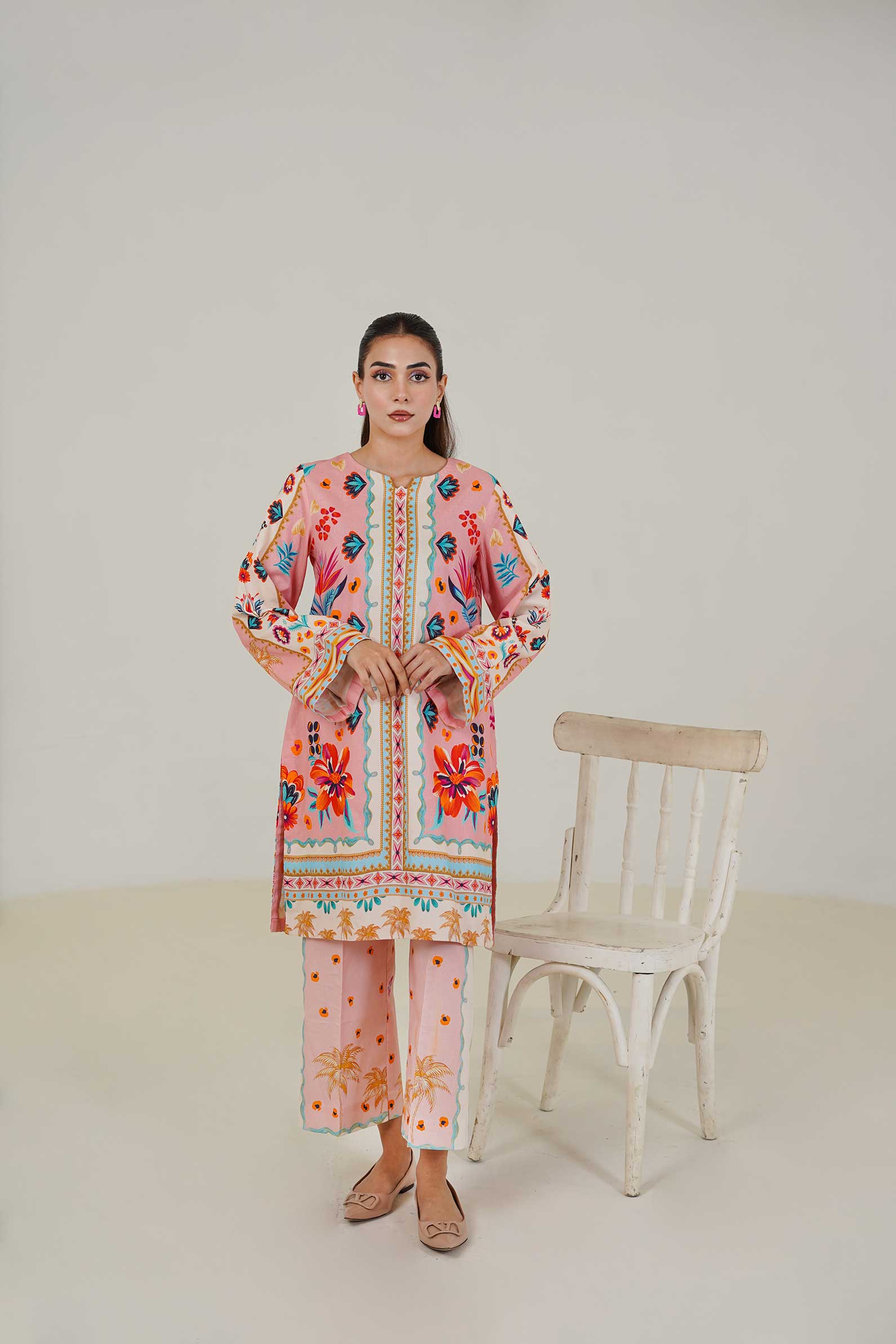 Pink Beauty Soft Muslin Silk Co-Ord Set