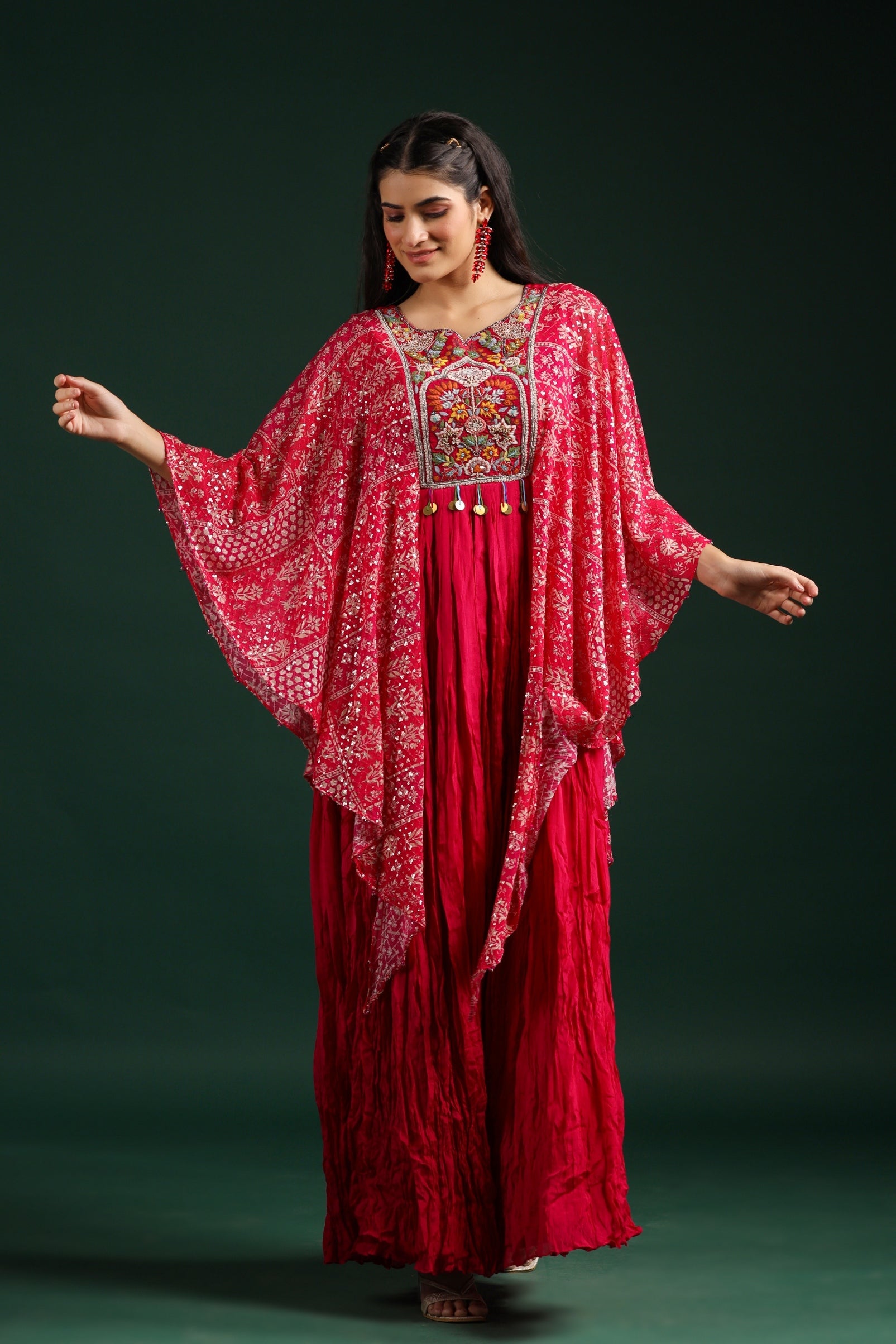 Rani Pink Premium Georgette Silk Gown