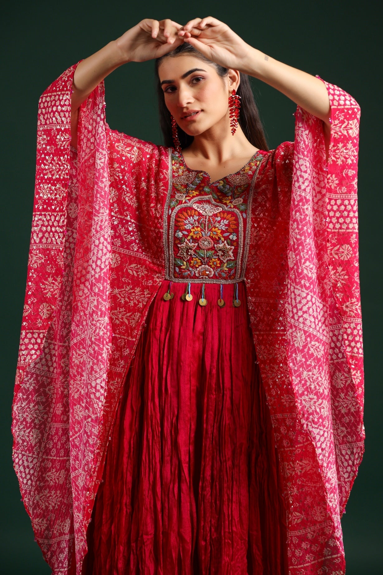 Rani Pink Premium Georgette Silk Gown