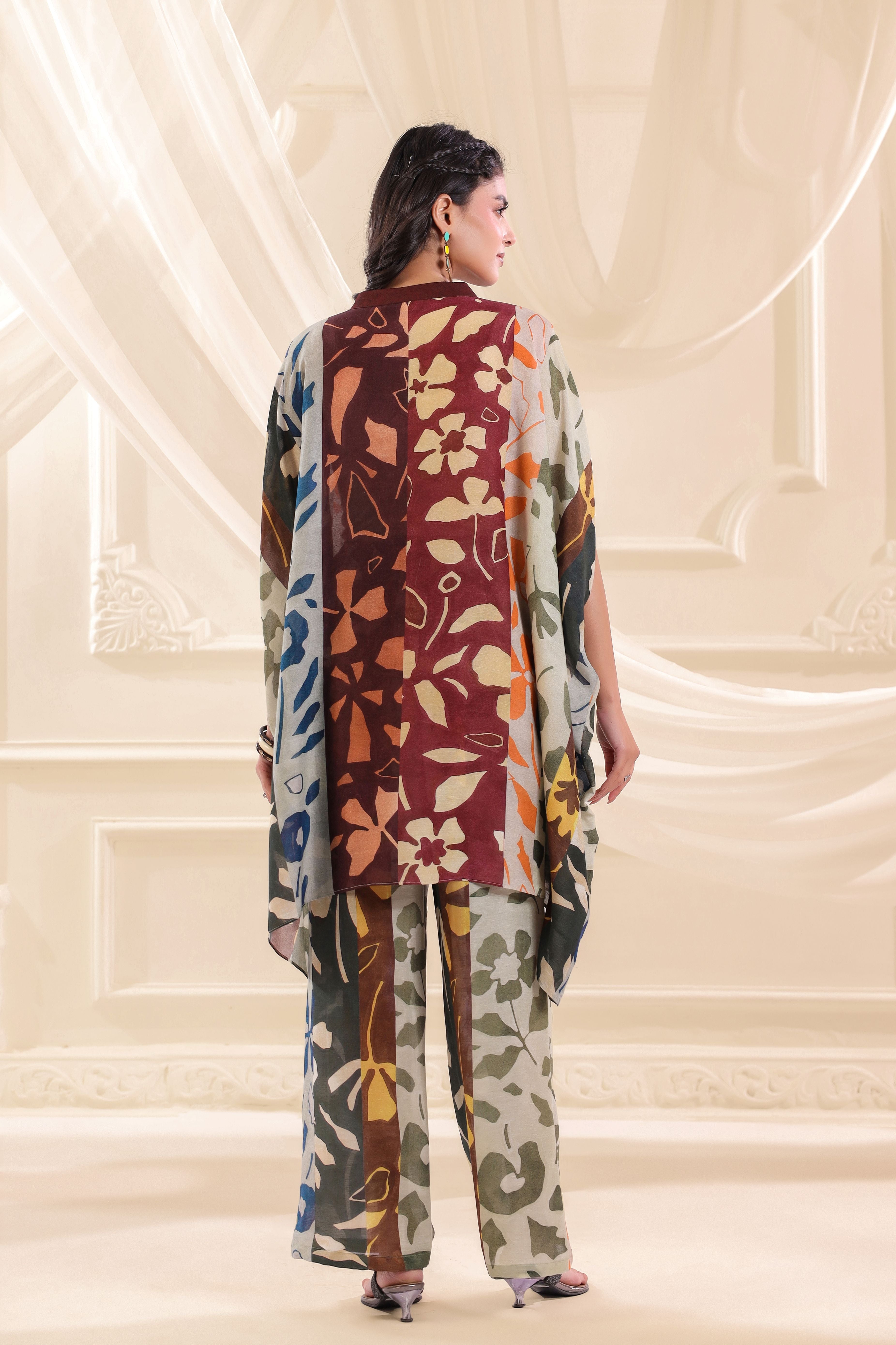 Colorburst Printed Linen Co-Ord Set