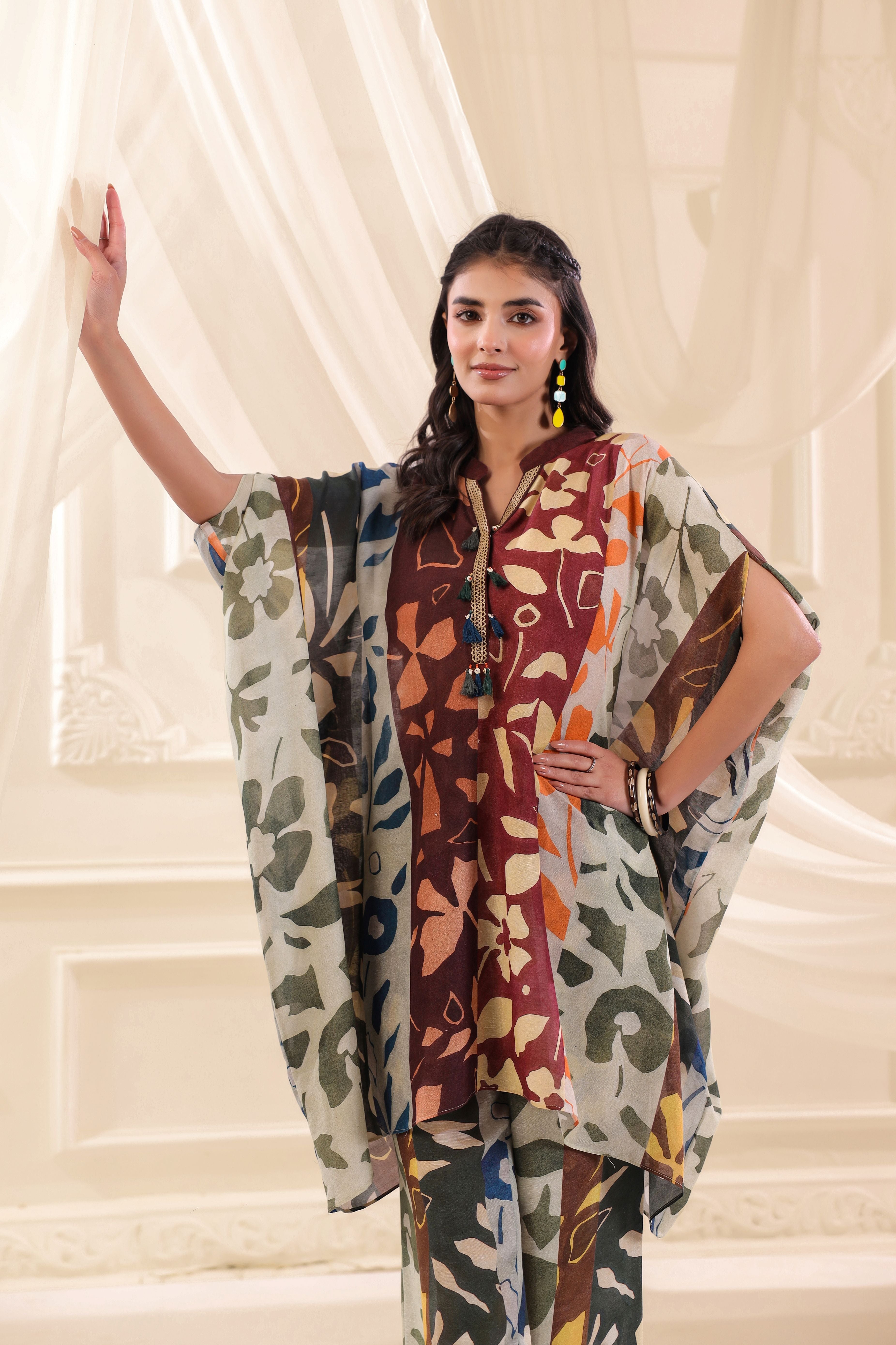 Colorburst Printed Linen Co-Ord Set