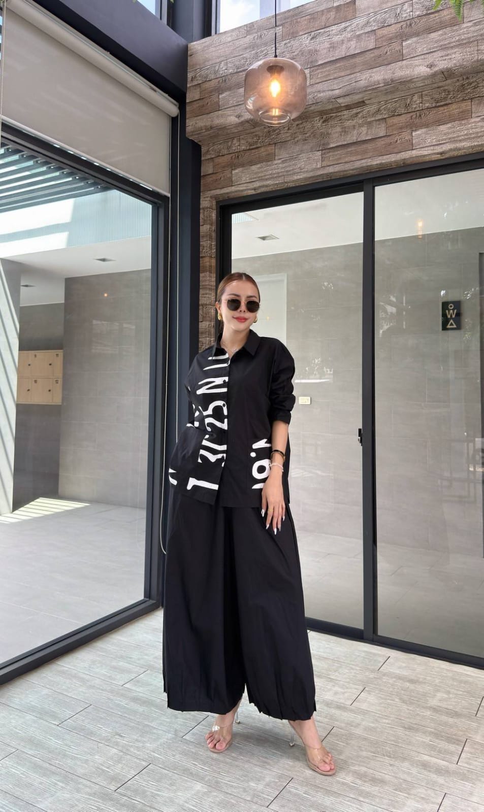 Jade Black Printed Organic Cotton Co-Ord Set