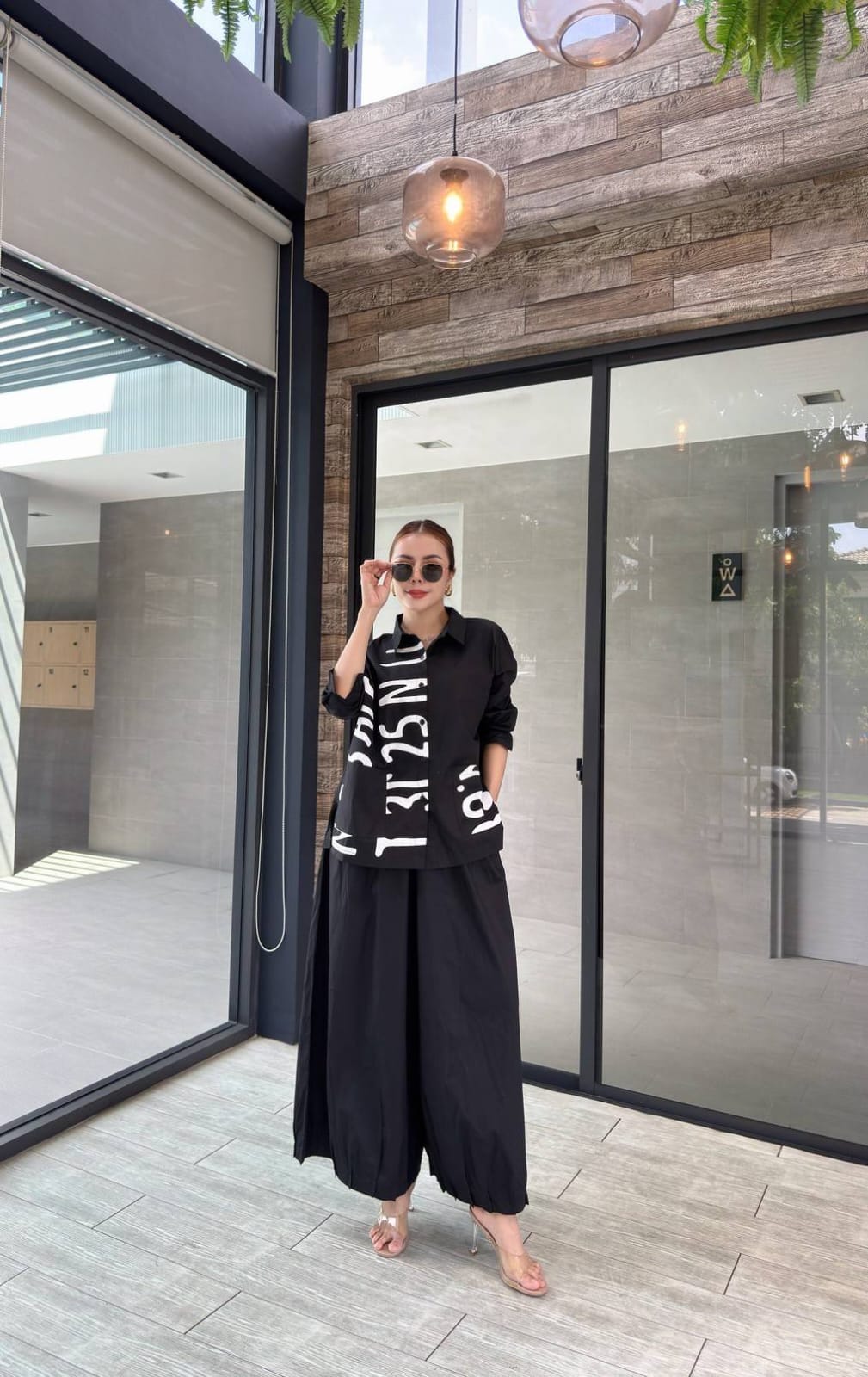 Jade Black Printed Organic Cotton Co-Ord Set