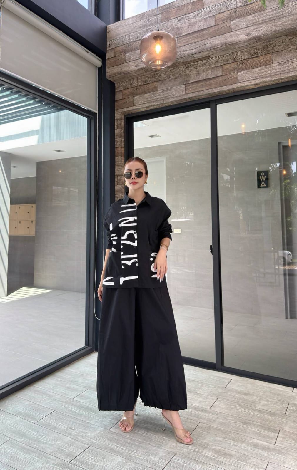 Jade Black Printed Organic Cotton Co-Ord Set