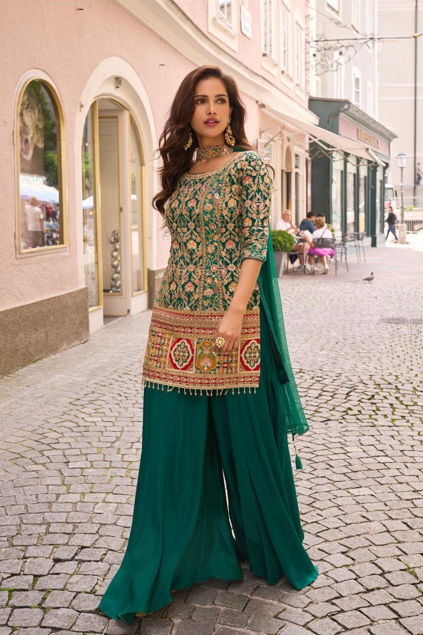 Emerald Regal Palazzo Set