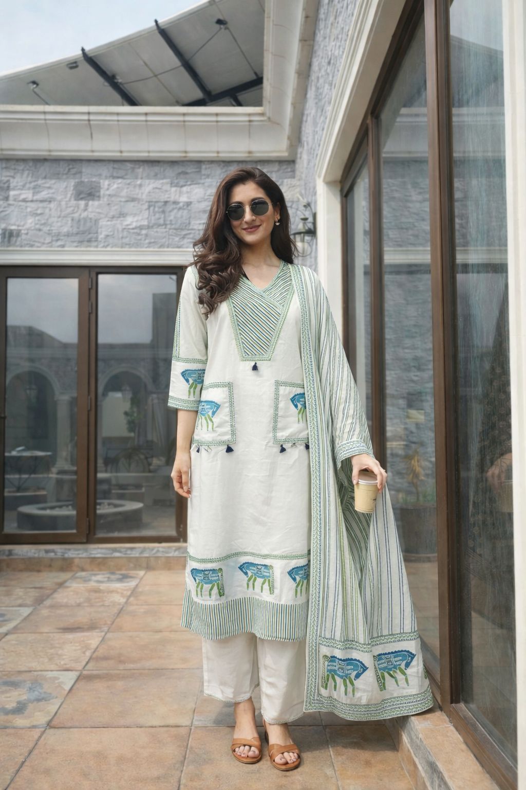 Verdant Heritage Printed Organic Cotton Pant Set