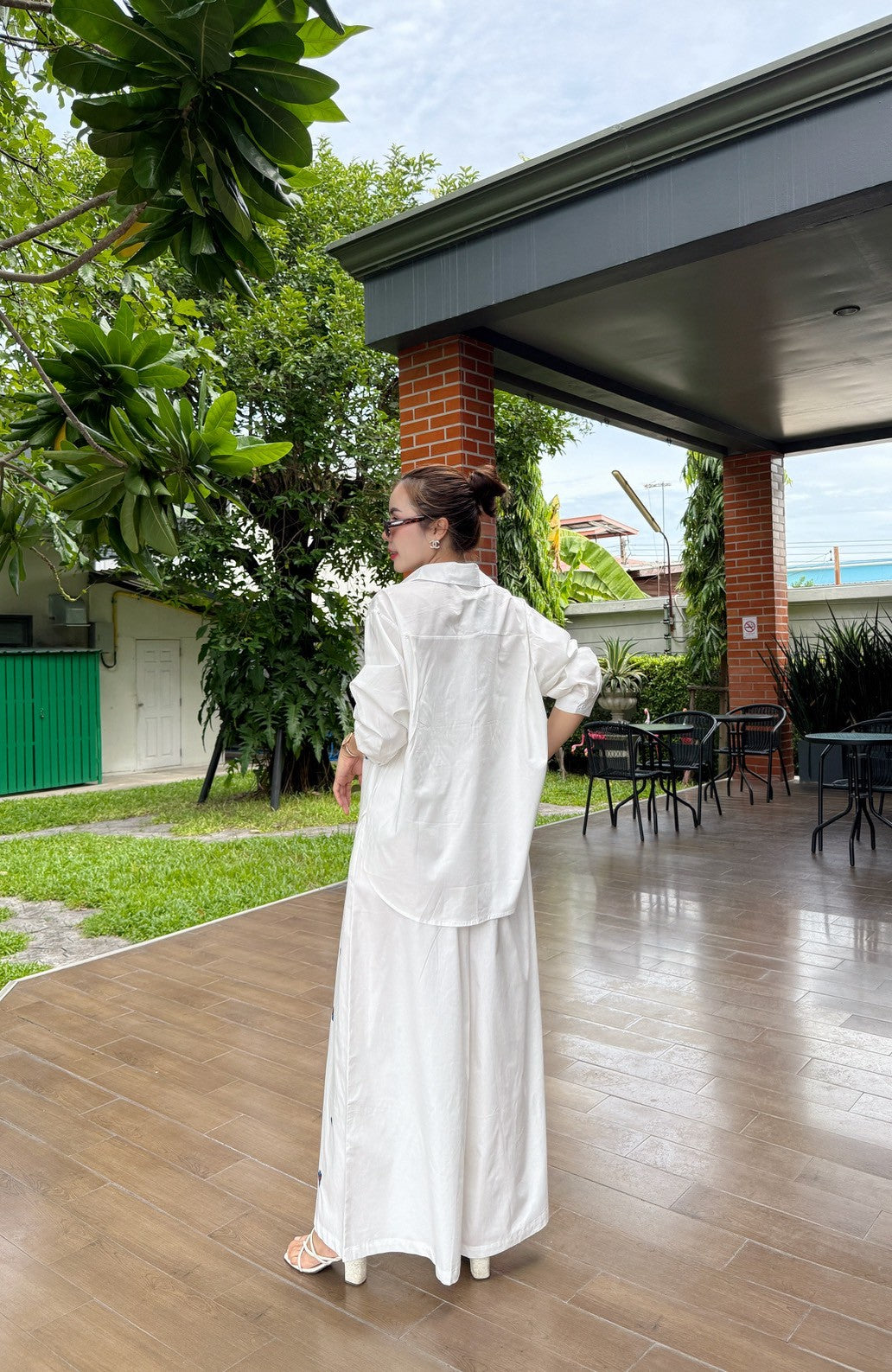 Crisp White Embroidered Organic Cotton Co-Ord Set