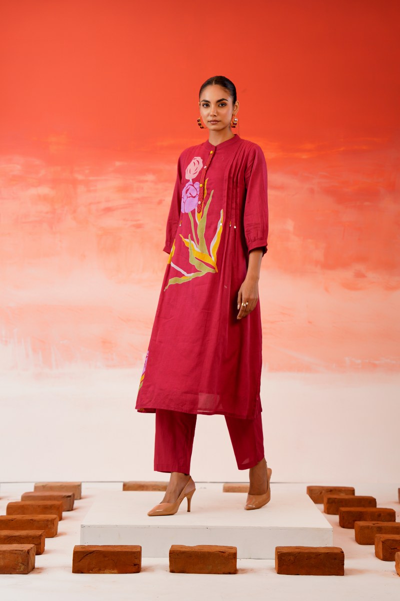 Crimson Tulip Printed Mul Cotton Kurta Set