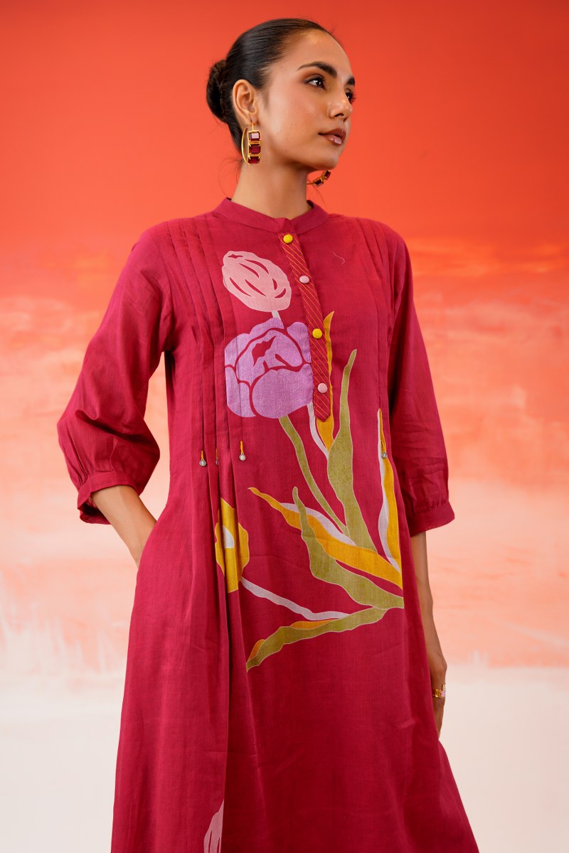 Crimson Tulip Printed Mul Cotton Kurta Set
