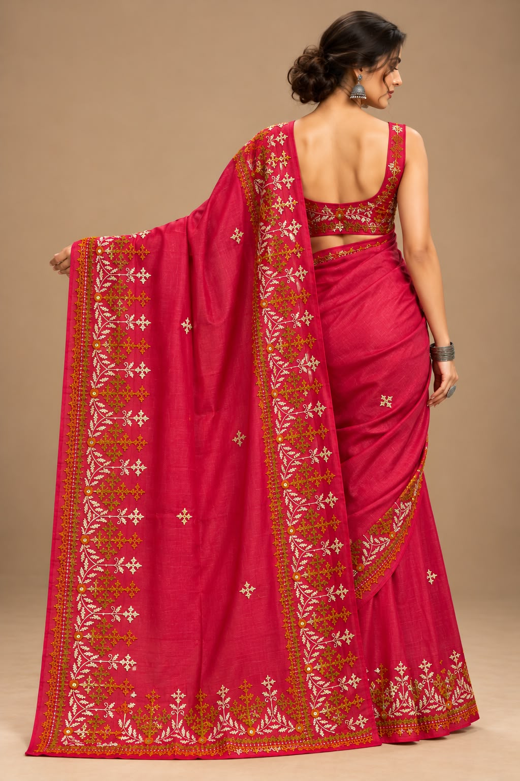 Rich Rani Pink Heritage Tussar Silk Saree