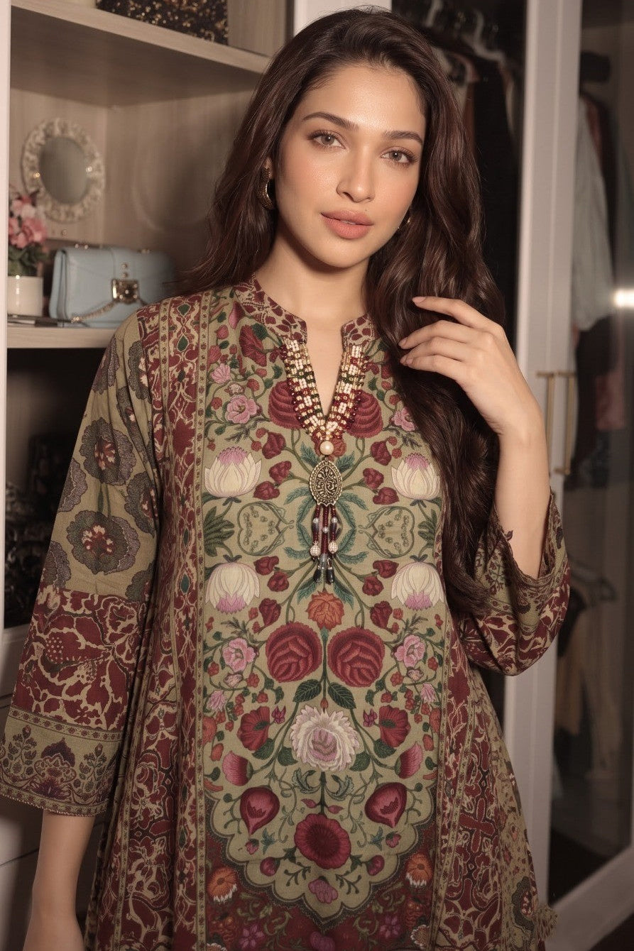 Royal Maroon Embellished Crepe Silk Palazzo Set
