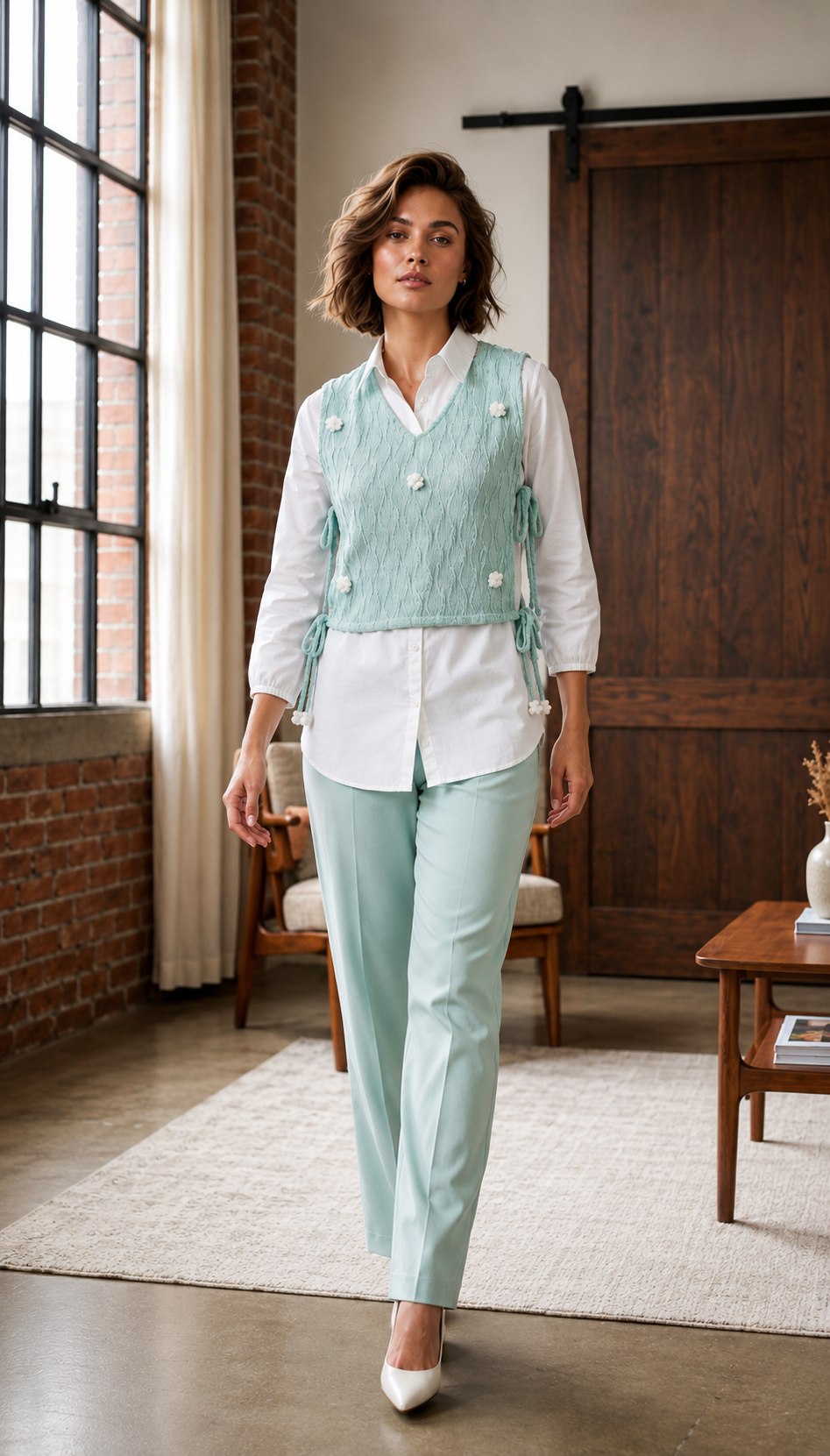 Sky Blue Embellished Co-Ord Set