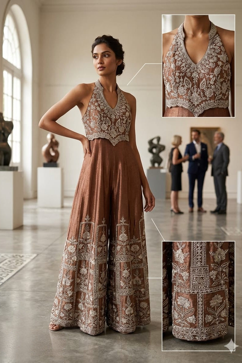 Metallic Bronze Jumpsuit