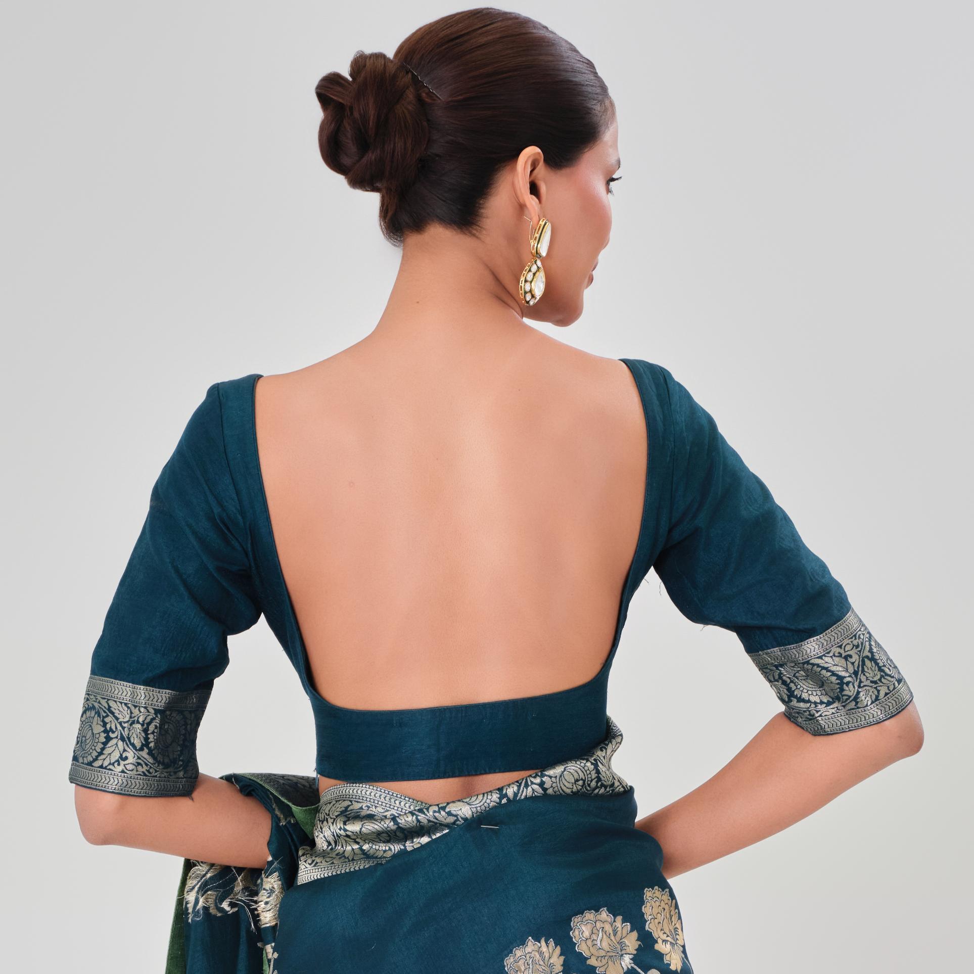 Blue Zari Woven Dola Silk Saree