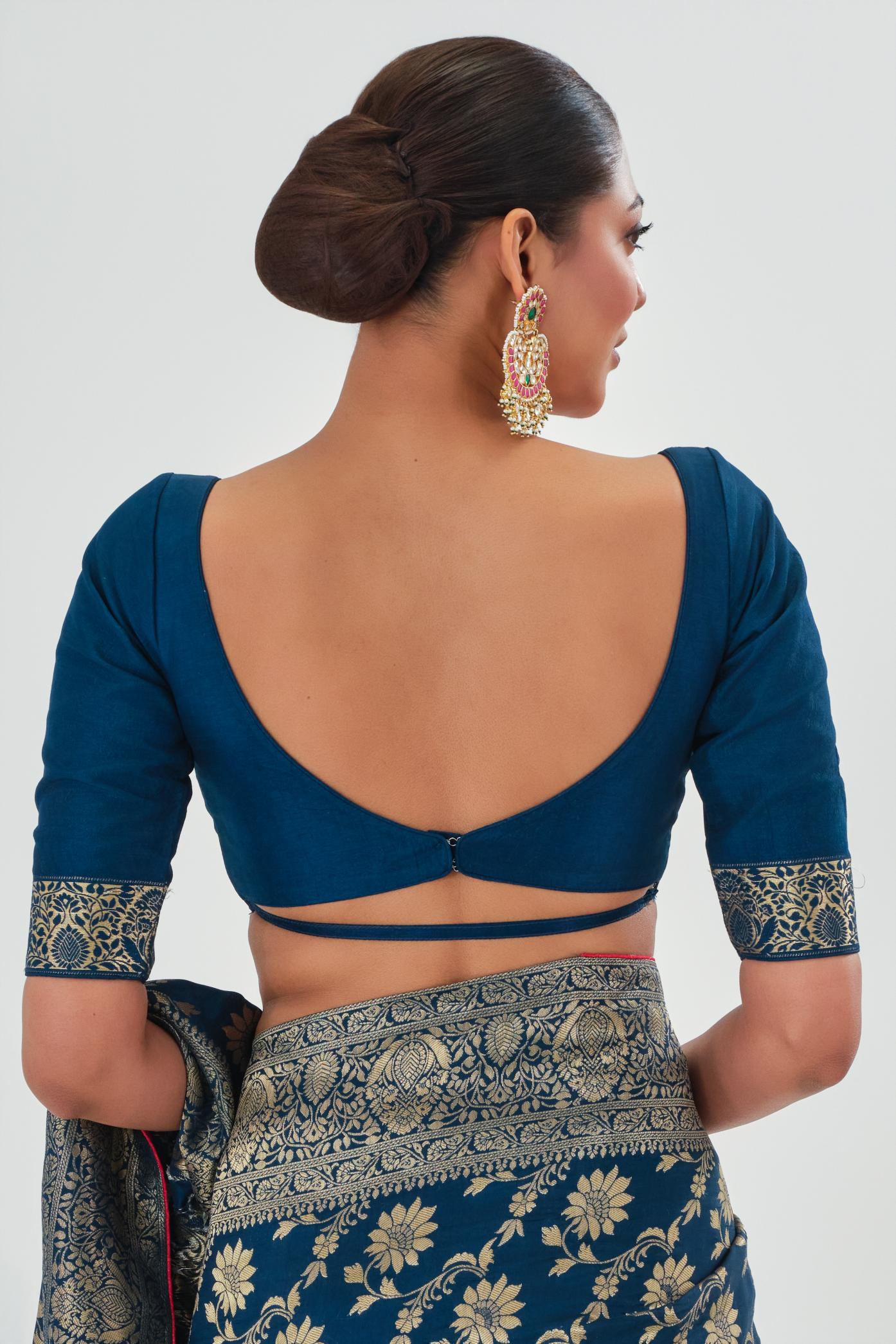 Blue Zari Woven Dola Silk Saree